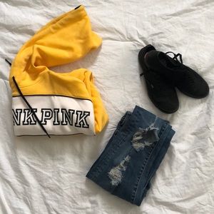 PINK yellow hoodie